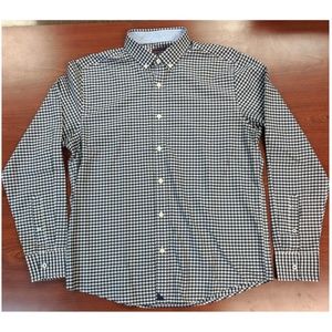 Untuckit Mens Navy and White Gingham Button Down